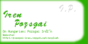 iren pozsgai business card